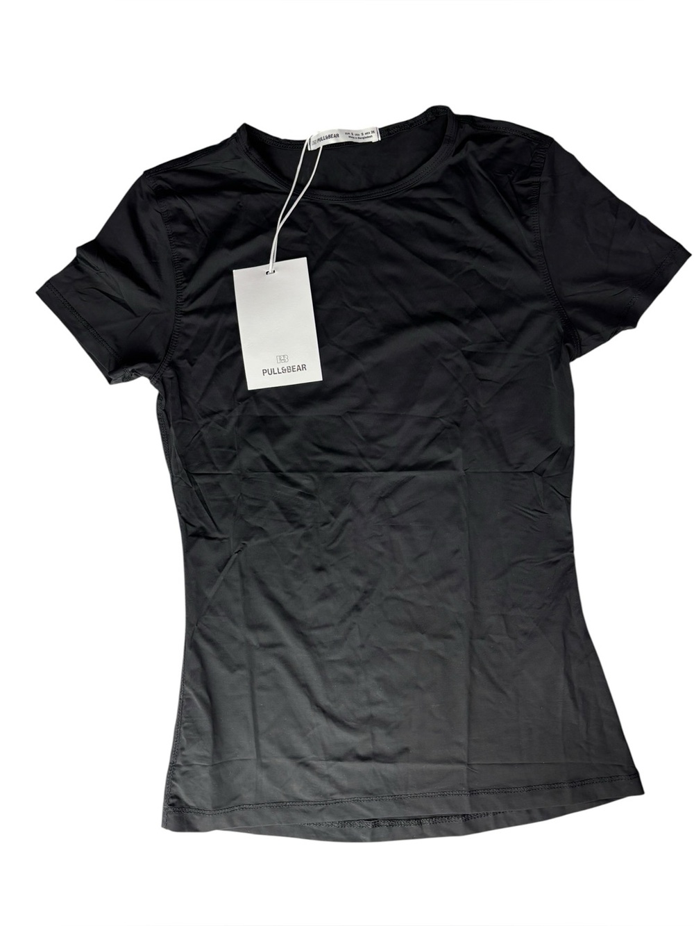 Pull & Bear black fitted stretch t shirt size small new with tags
